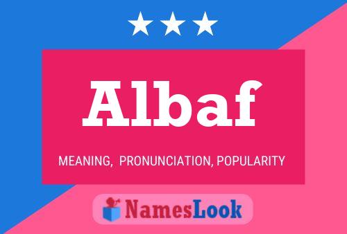 Albaf Name Poster