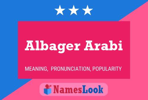 Albager Arabi Name Poster