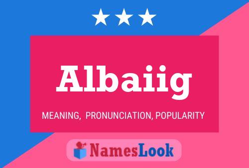 Albaiig Name Poster