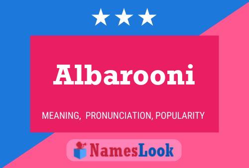 Albarooni Name Poster