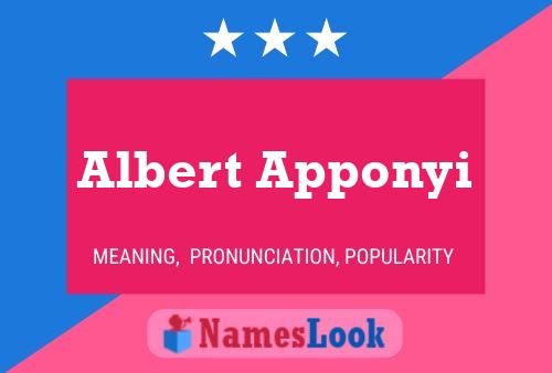 Albert Apponyi Name Poster