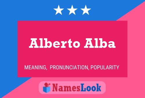 Alberto Alba Name Poster