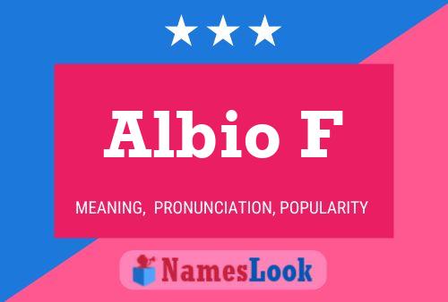 Albio F Name Poster