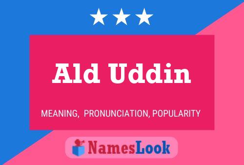 Ald Uddin Name Poster