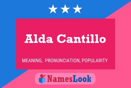 Alda Cantillo Name Poster