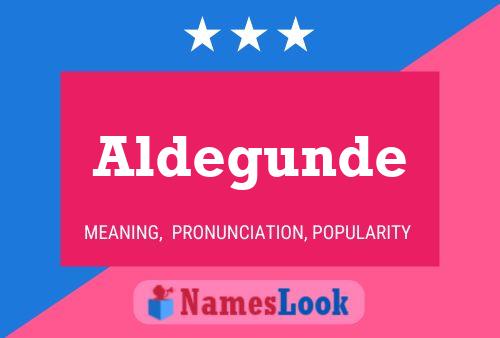 Aldegunde Name Poster