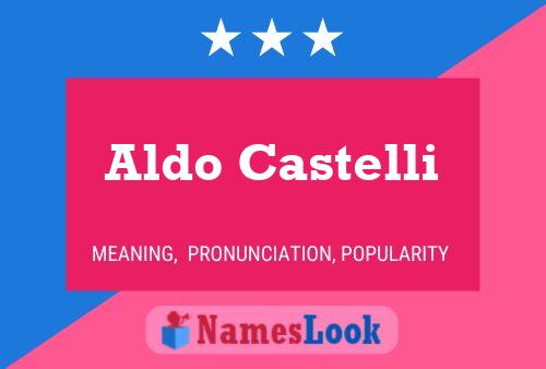 Aldo Castelli Name Poster