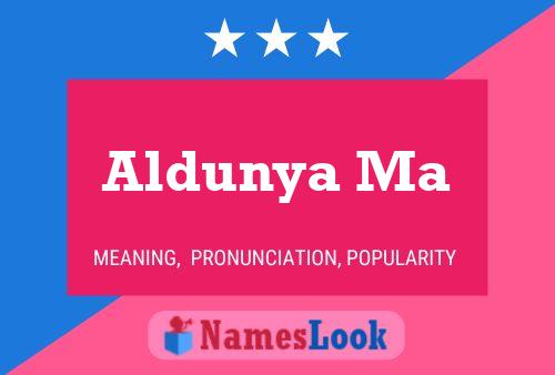 Aldunya Ma Name Poster