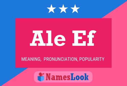 Ale Ef Name Poster