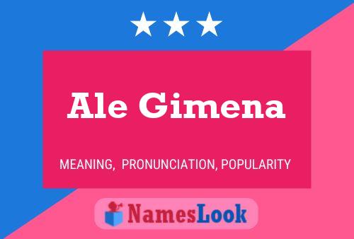 Ale Gimena Name Poster