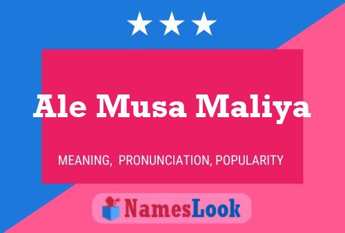 Ale Musa Maliya Name Poster