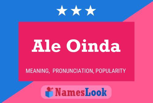 Ale Oinda Name Poster