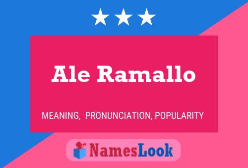 Ale Ramallo Name Poster