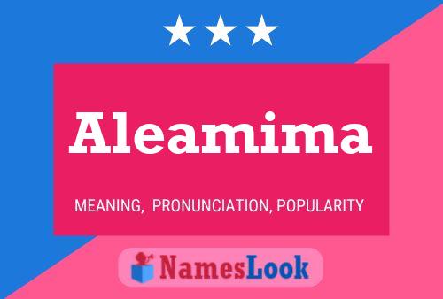 Aleamima Name Poster