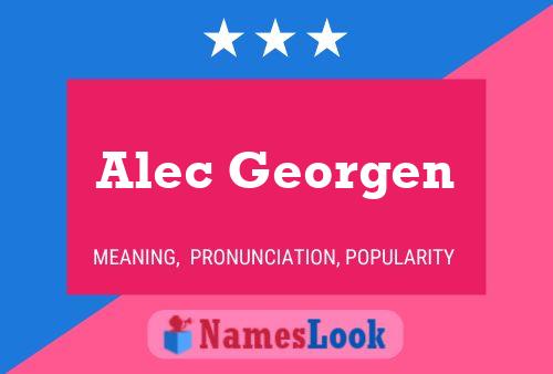 Alec Georgen Name Poster