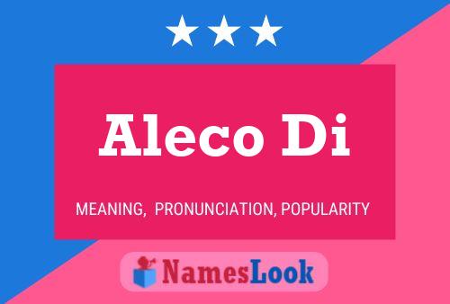 Aleco Di Name Poster