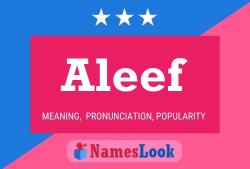 Aleef Name Poster