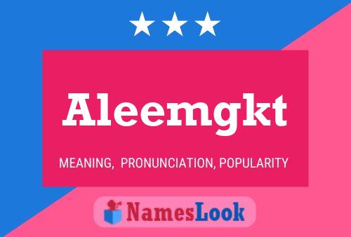 Aleemgkt Name Poster