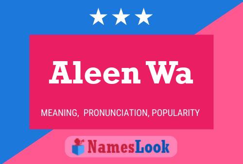 Aleen Wa Name Poster