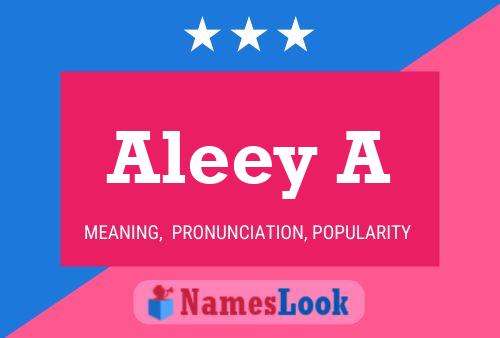 Aleey A Name Poster