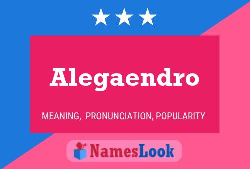 Alegaendro Name Poster