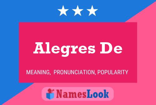 Alegres De Name Poster