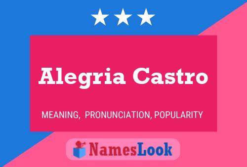 Alegria Castro Name Poster