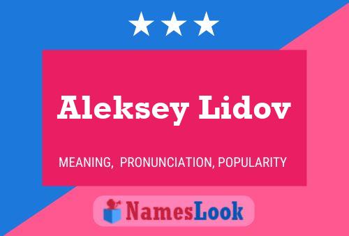 Aleksey Lidov Name Poster