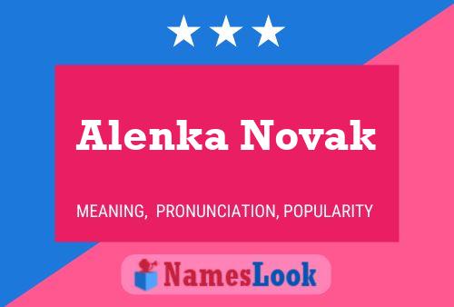 Alenka Novak Name Poster