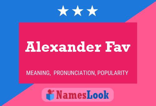 Alexander Fav Name Poster