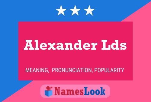 Alexander Lds Name Poster