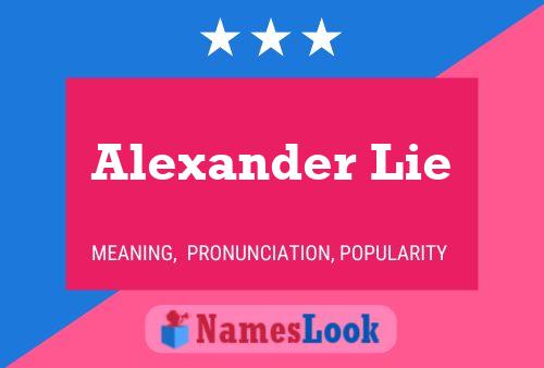 Alexander Lie Name Poster