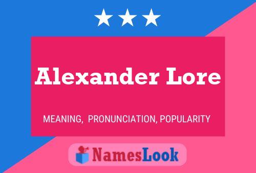 Alexander Lore Name Poster