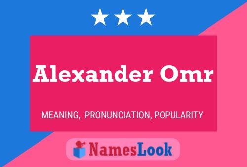 Alexander Omr Name Poster