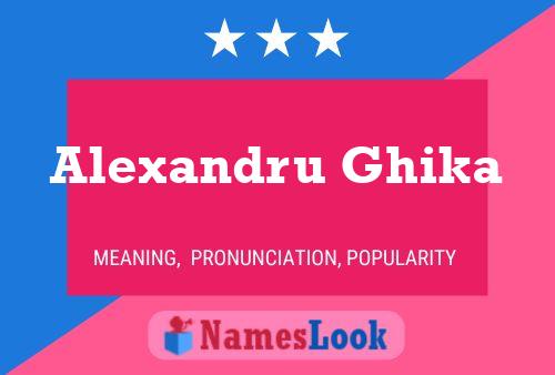 Alexandru Ghika Name Poster