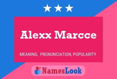 Alexx Marcce Name Poster