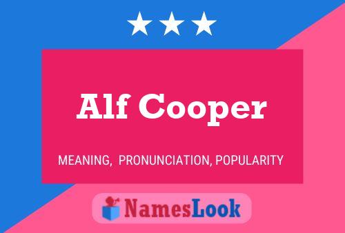 Alf Cooper Name Poster