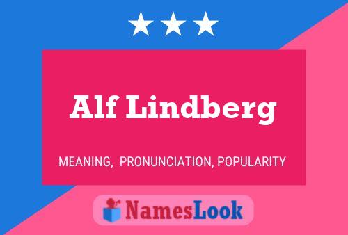 Alf Lindberg Name Poster