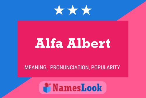 Alfa Albert Name Poster