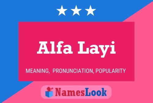 Alfa Layi Name Poster