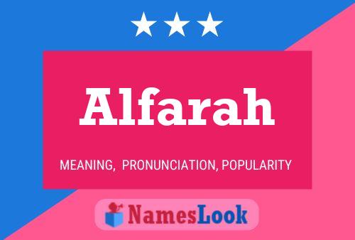 Alfarah Name Poster