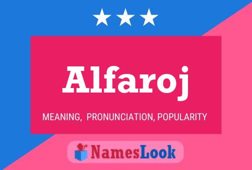 Alfaroj Name Poster