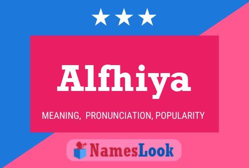 Alfhiya Name Poster