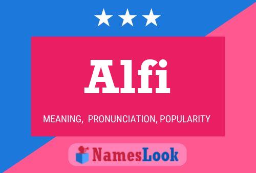 Alfi Name Poster