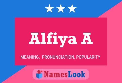 Alfiya A Name Poster