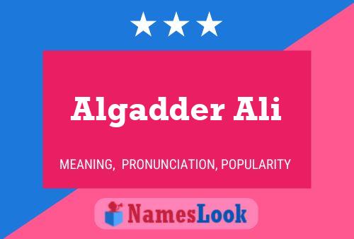 Algadder Ali Name Poster