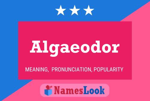 Algaeodor Name Poster