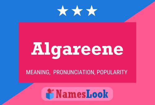 Algareene Name Poster