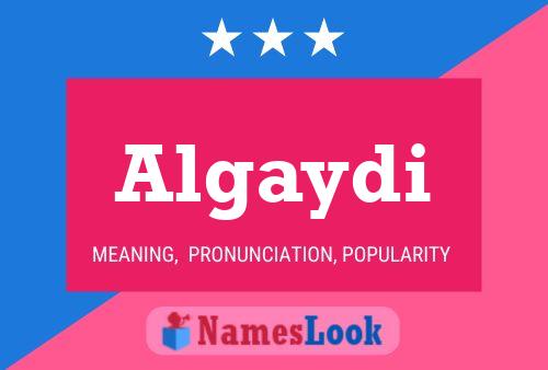 Algaydi Name Poster