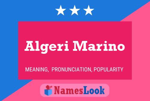 Algeri Marino Name Poster